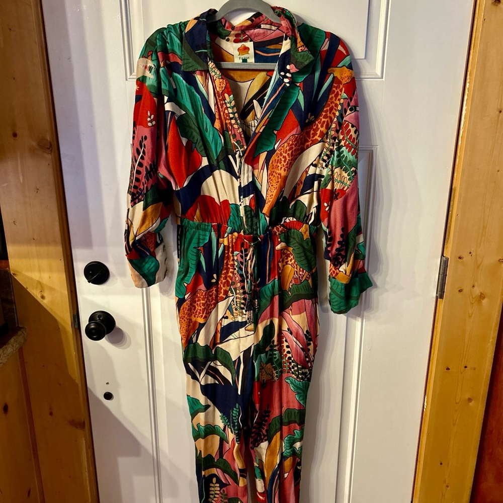 Farm Rio Long Sleeve Tropical Jumpsuit